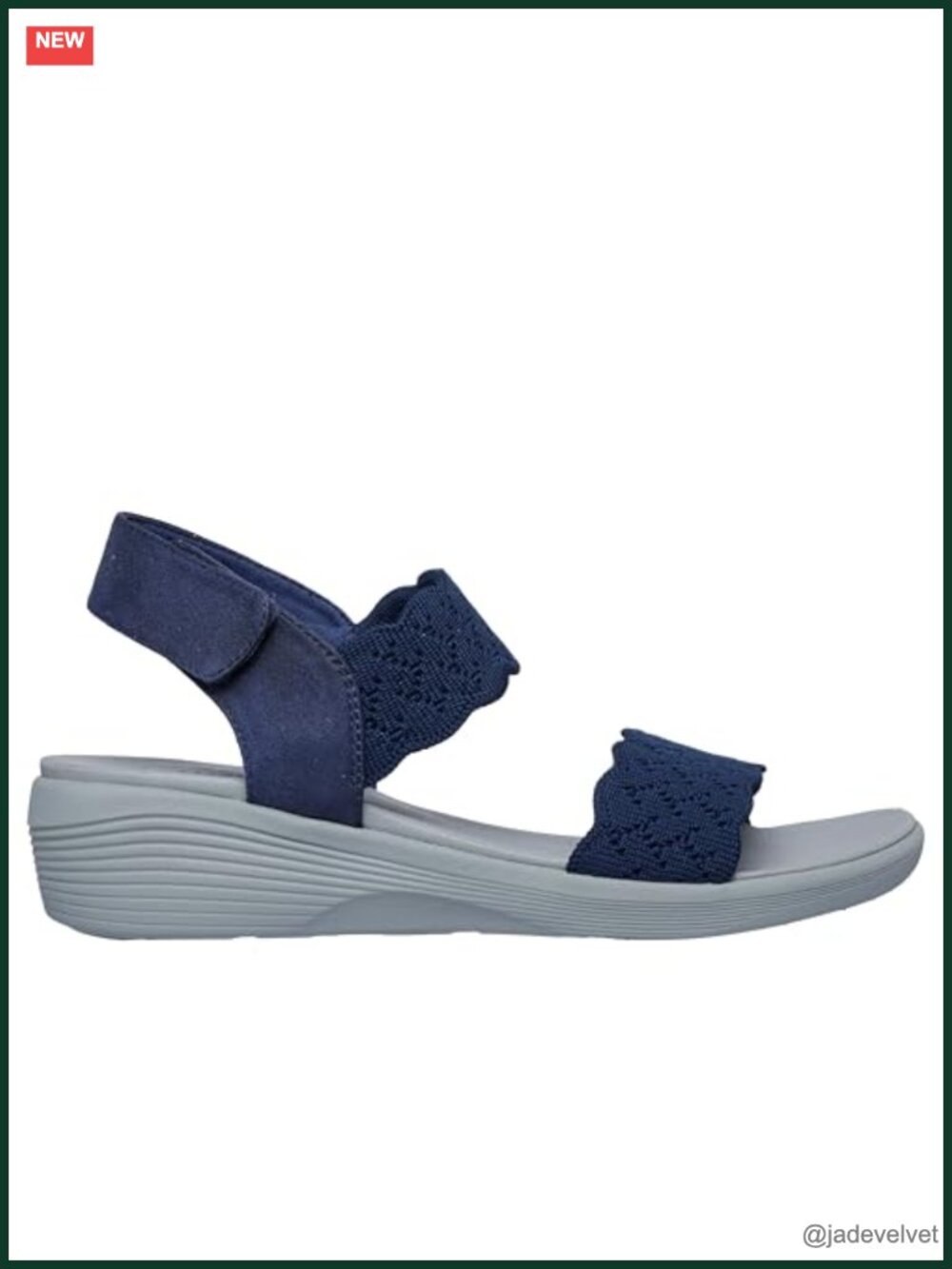 Women's Wedge Sandals With Luxe Foam Footbed, Hook & Loop Closure View 3